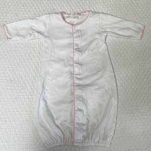 kissy kissy newborn white convertible gown